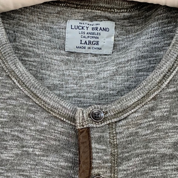 40% SALE Mens Lucky Brand Thermal Henley - Picture 9 of 9